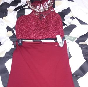 Two piece prom dress